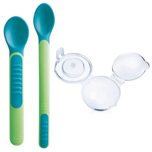 cucchiaini-mam MAM Set Cucchiaini Svezzamento con Cover Protettiva