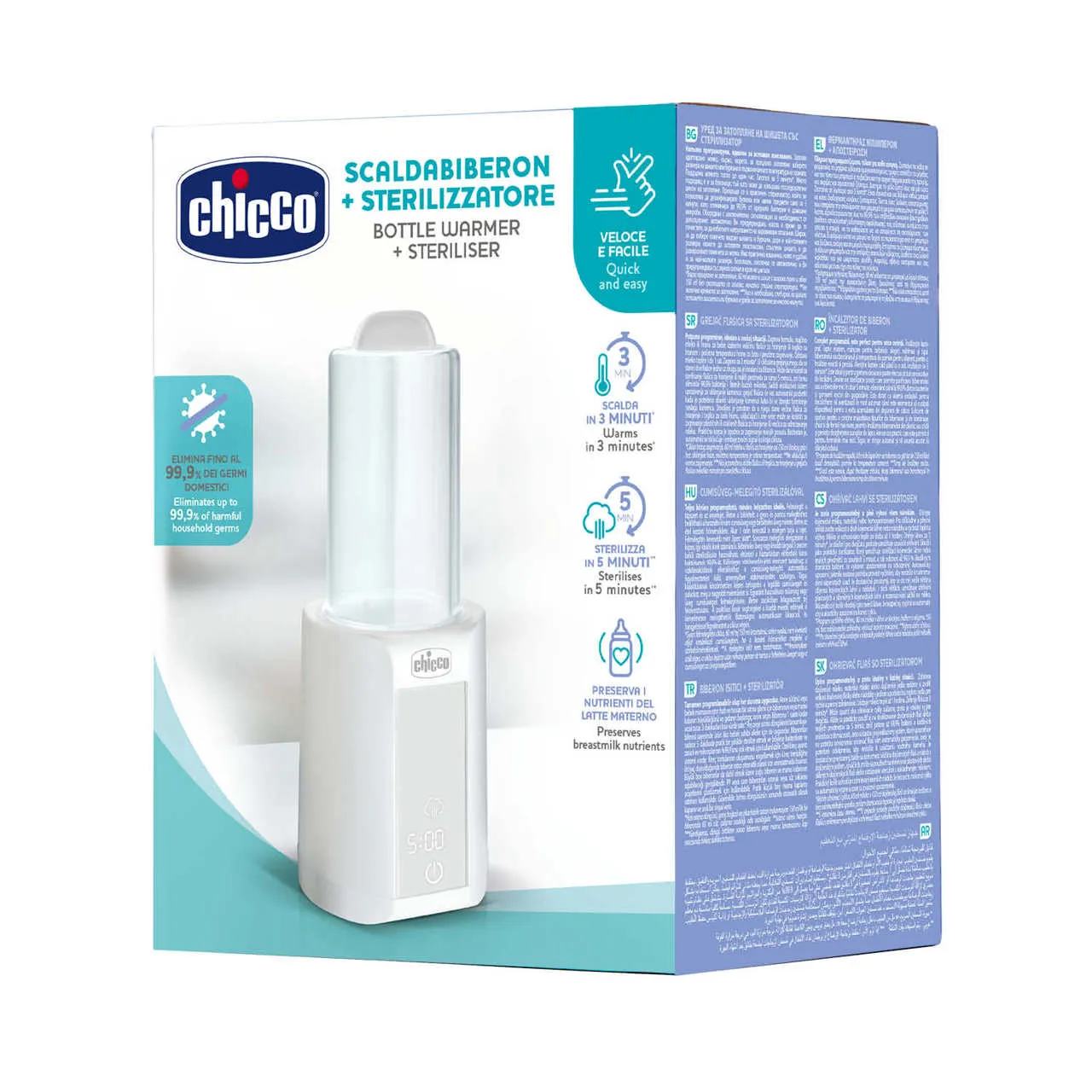 scaldabiberon-chicco-2 Chicco Scaldabiberon e Sterilizzatore Portatile 2 in 1